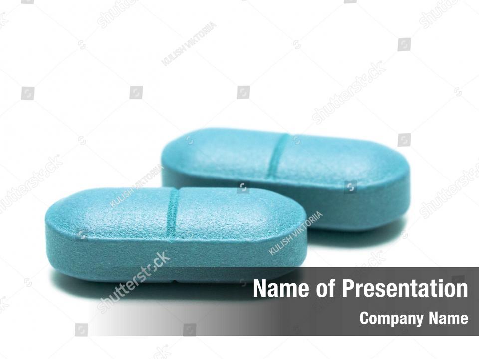 Capsules Pills Drugs Close White PowerPoint Template - Capsules Pills ...