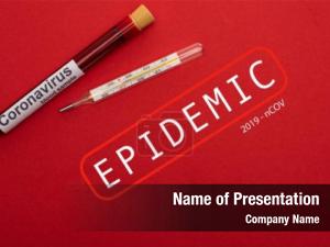 Test top view tube blood PowerPoint Template