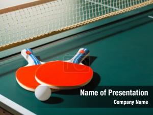 Tennis two table ping pong PowerPoint Template