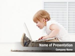 Child with laptop 