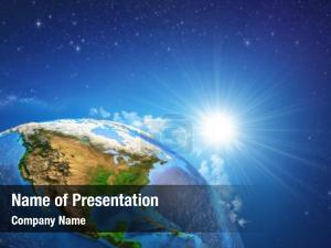Sunrise from Space PowerPoint Template