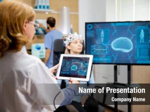 Evolution doctor tracking patients brain PowerPoint Template