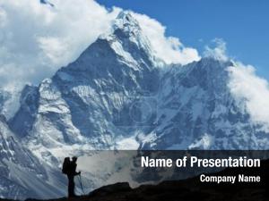 Mountain climber himalayan   PowerPoint Template