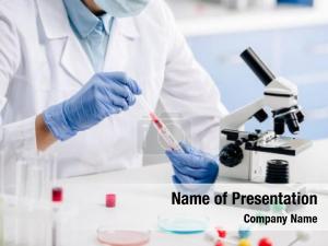 Genetic cropped view consultant doing PowerPoint Template