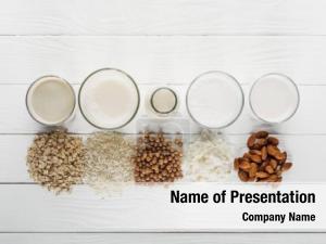 Ingredients vegan milk   PowerPoint Template