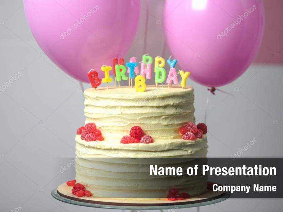 Birthday with pink PowerPoint Template - Birthday with pink PowerPoint  Background