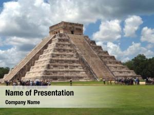 Kukulcan mayan pyramid castillo chichen itza PowerPoint Template