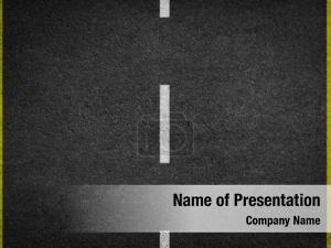 Top asphalt road view  PowerPoint Template