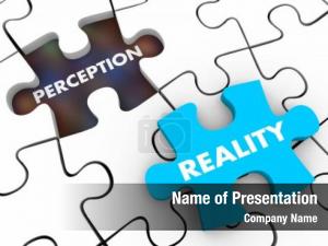 Puzzle perception reality pieces illustration