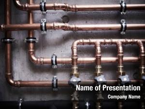 Boiler room copper pipes  