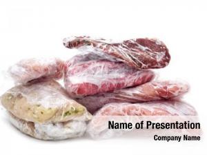 Meat, frozen raw such pork,