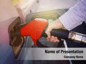 Gas pumping gas pump  PowerPoint Template