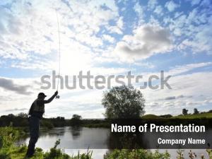 Fisherman in river