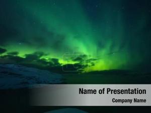 Abstract Northern Lights PowerPoint Template