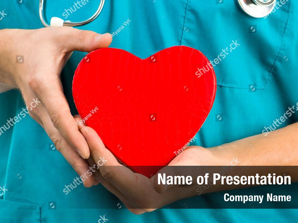 Doctor preventive care holding PowerPoint Template - Doctor preventive ...