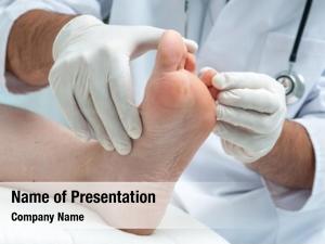 Examines doctor dermatologist foot presence