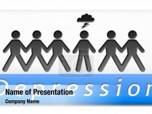 Due mental depression stress psychology PowerPoint Template