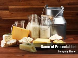 Dairy different fresh products rustic