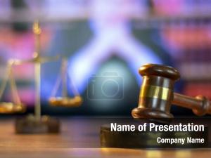 Mallet law theme, judge, justice PowerPoint Template