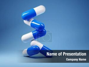 Pill stack antibiotic capsules blue