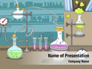 Cartoon hand drawn chemical laboratory