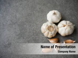 Garlic top view cloves bulb