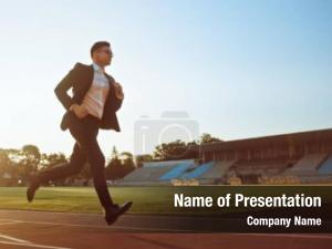 Run, Businessman, Run PowerPoint Template