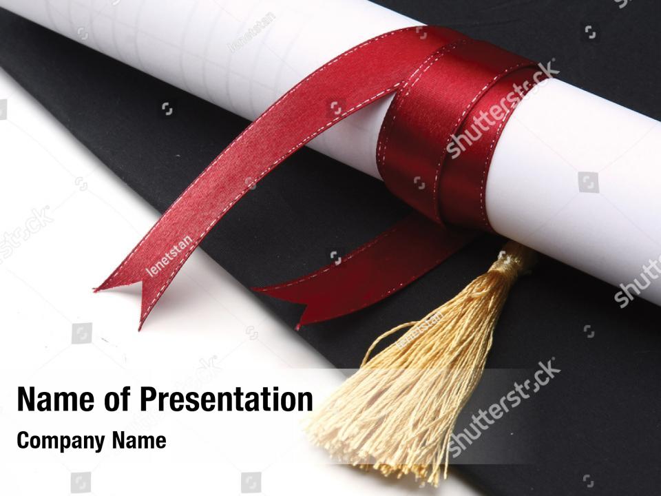 Graduation completion certificate achievement PowerPoint Template ...