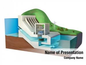 Plant hydroelectric power diagram  PowerPoint Template