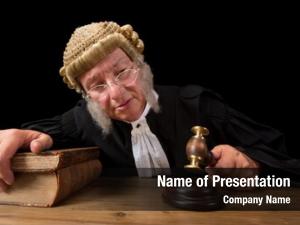 Authentic mature judge court wig