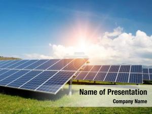 Photovoltaic, solar panel, alternative electricity PowerPoint Template