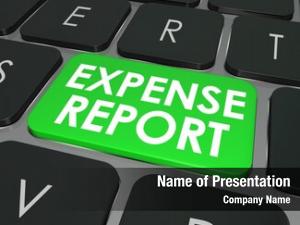 Words expense report green computer