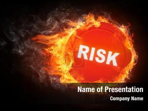 Word Risk In Fire PowerPoint Template