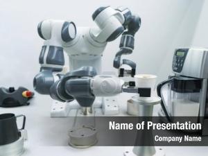 Preparing robotic arm coffee coffee PowerPoint Template