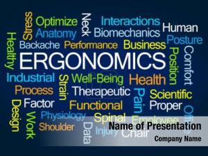 Cloud ergonomics word blue background PowerPoint Template