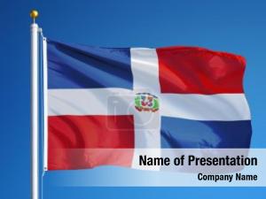 Republic flag dominican flying against