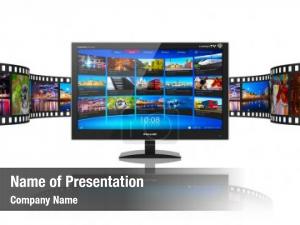 Streaming media telecommunications video concept: