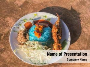 Nasi nasi kerabu ulam, popular PowerPoint Template