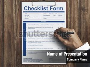 Professional application checklist form