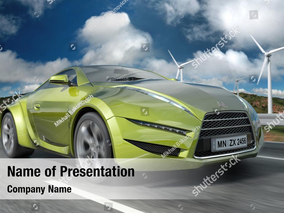 Hybrid concept electric cars PowerPoint Template Hybrid concept