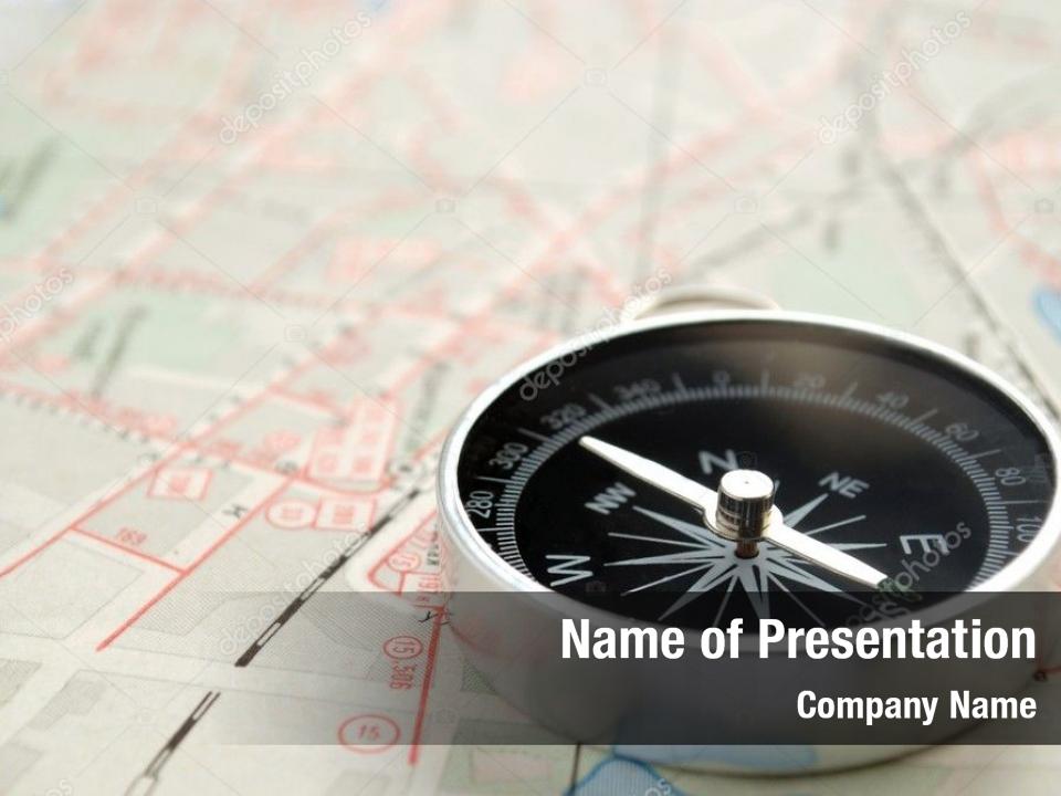 Navigation compass map direction PowerPoint Template Navigation