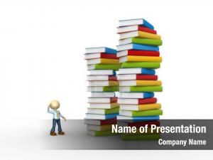 Man With A Stack Of Book