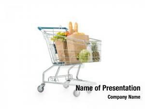 Shopping Cart With White Bag