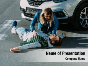 Car road accident crash city PowerPoint Template