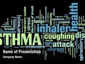 Collage asthma word  