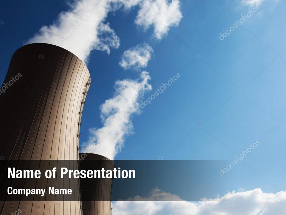 Radioactivity nuclear cooling towers PowerPoint Template ...