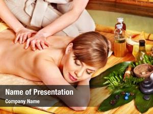Getting blond woman aroma massage