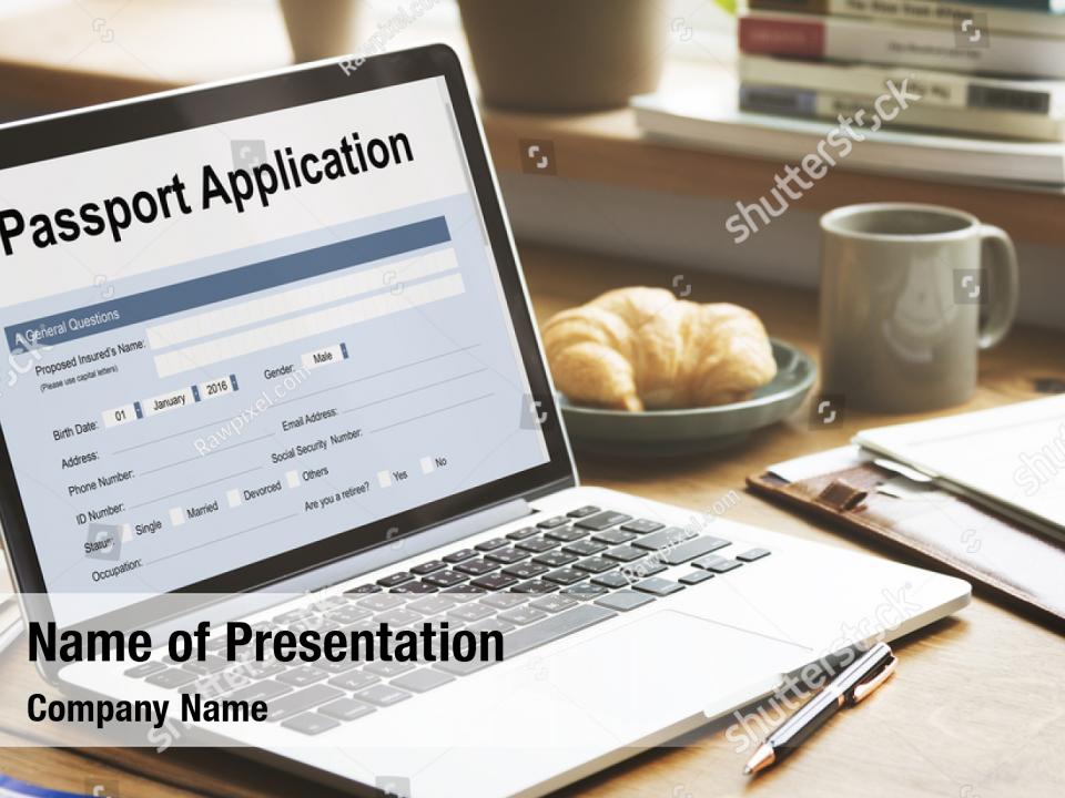 Passport Application Ppt Background Powerpoint Template Passport Application Ppt Background 8351