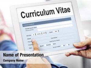 Biography curriculum vitae form concept