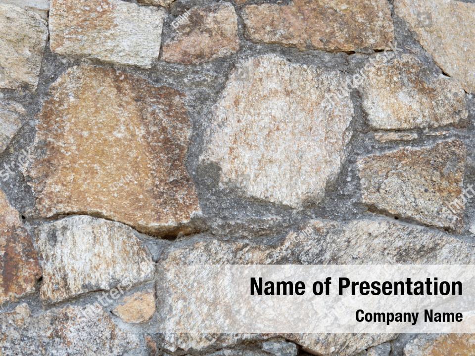 Architecture photo stone texture PowerPoint Template - Architecture